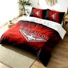 Essendon FC 3pc Duvet Cover Set Simple Modern Bedding Set Wrinkle Resistant Soft Fabric All Season Use a Perfect Gift