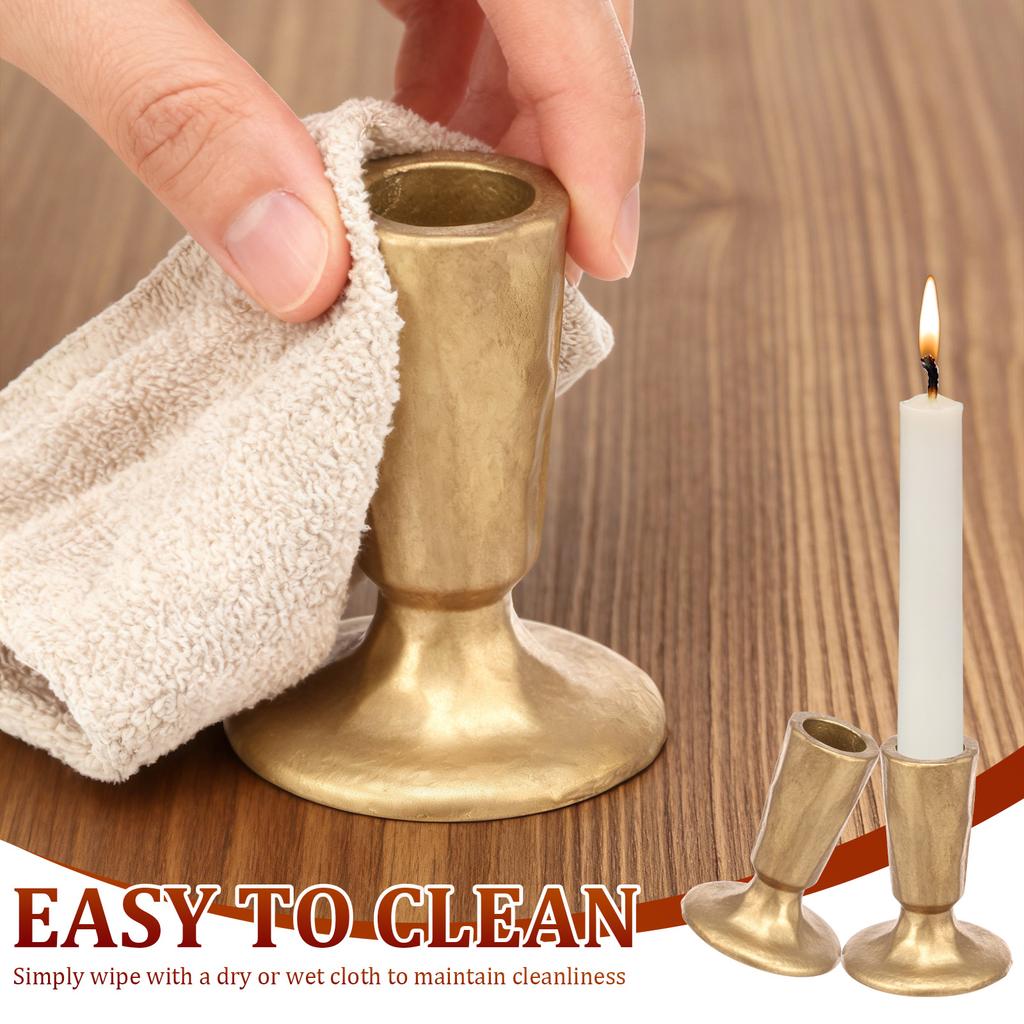 2/4 Pcs Vintage Candlestick Holders Gold Candle Holder Decorative Candlestick Set Candle Sticks Holder for Wedding Home Decor