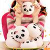 Plush Key Pendant Ultra Soft Anti-fall Adorable Slow Rebound Panda Buns Bag Strap Pendant for Anniversary Gift
