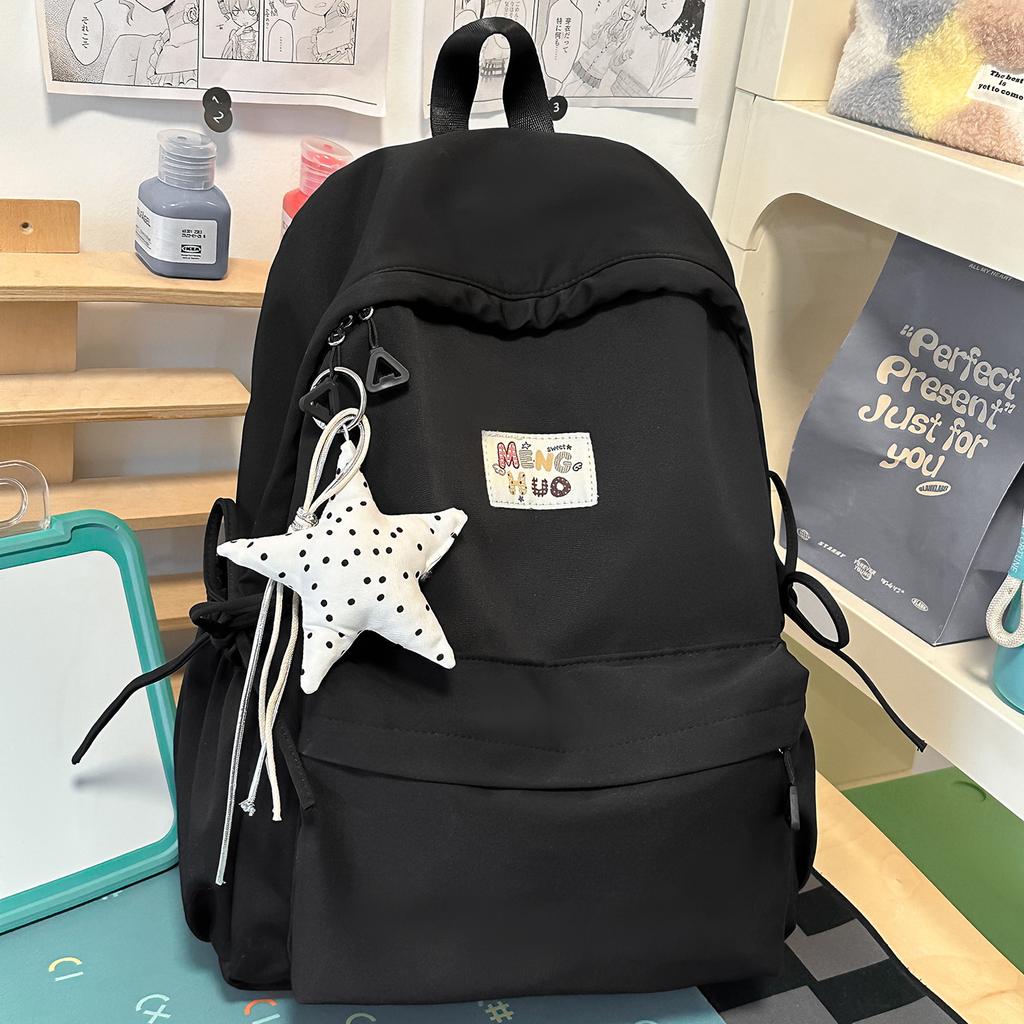 Schoolbag soft solid color soft waxy student small schoolbag girl daily class weekend girlfriend travel backpack