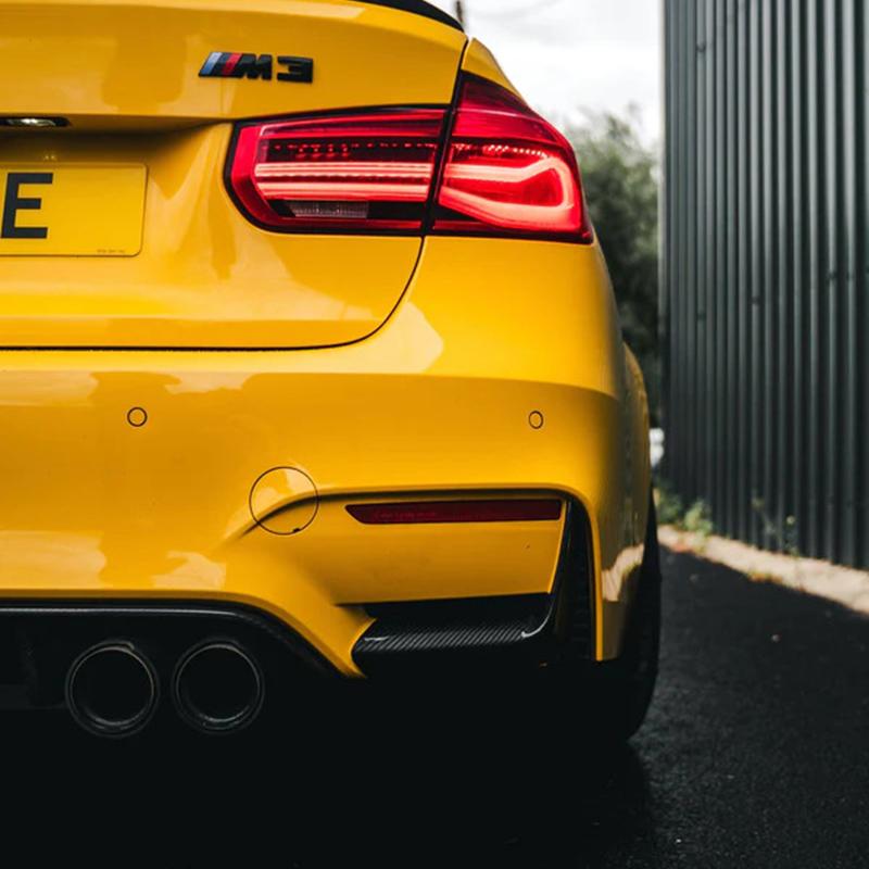 2014-2020 Per BMW F80 M3 F82 M4 F83 Spoiler Labbra Protezione Collisione Paraurti Posteriore Kit Carrozzeria Nero Lucido Aspetto Fibra di Carbonio