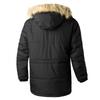 Herren Dicker Warmer Mantel Wasserdicht Fleece Kapuze Herren Outdoor Jacke Herren Mäntel Hut Windjacken Parka Herren