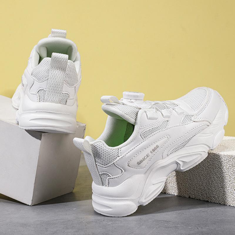 Kids White Sneakers Anti Skid Outdoor Sport Tennis Breathable Casual Children Comfortable Walking Shoes Size 28-40