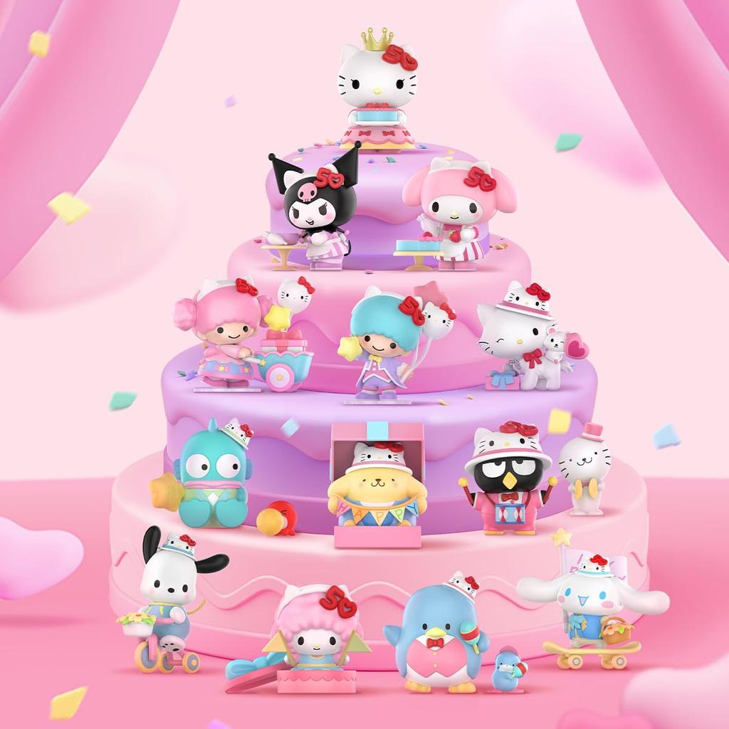 POP MART Sanrio characters Hello Kitty 50th Anniversary Series Box 12 Pop Mart Gacha Gacha Blind Box Figure Plastic Model Premium Toy PVC Soft Vinyl