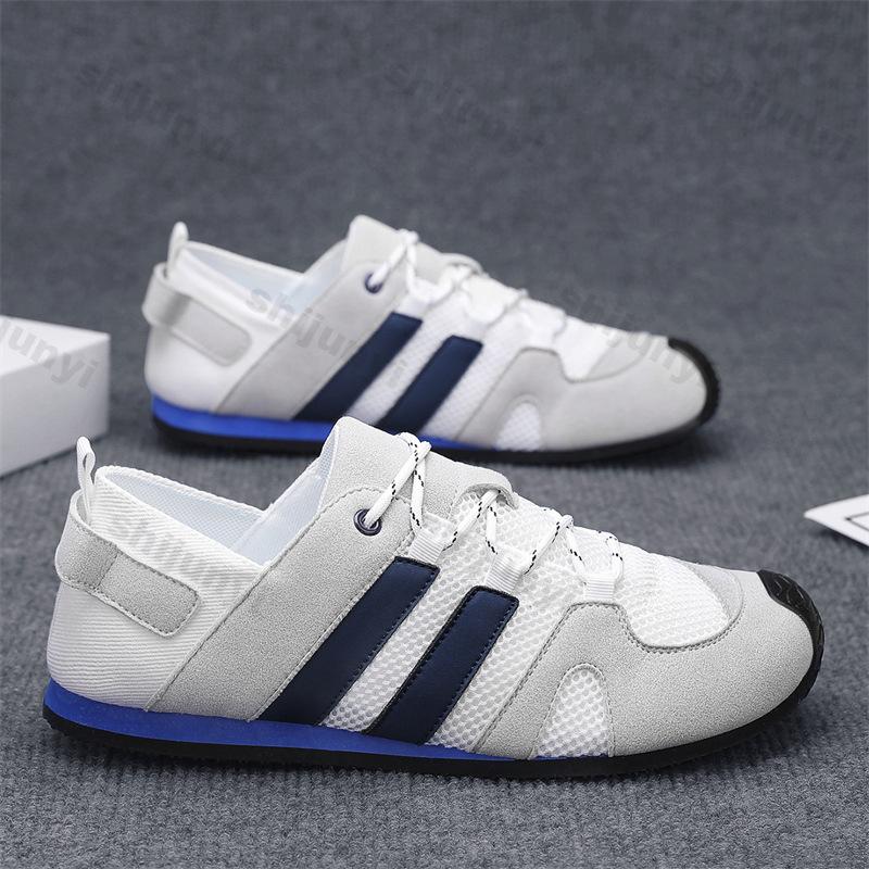 

Мода Лето 2025 Новая Нишевая Дизайнерская Модная Тенденция Повседневные Спортивные Одинарные Туфли с Низким Верхом Универсальные Сетчатые Дышащие Слипоны Плоские Кроссовки 45 белый