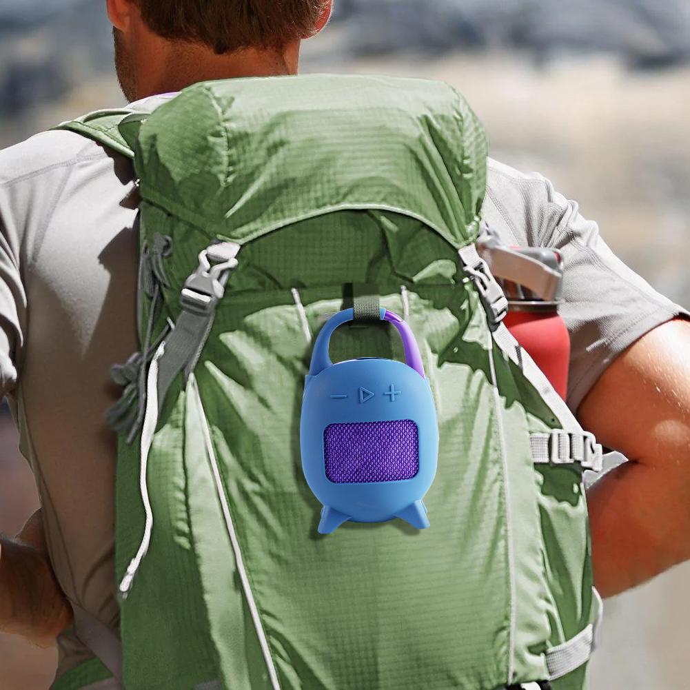 Silicone Cover Case Shockproof Speaker Carrying Stand Up Cover Pouch Dustproof Anti Scratch for JBL Clip 5 Portable BT Speaker