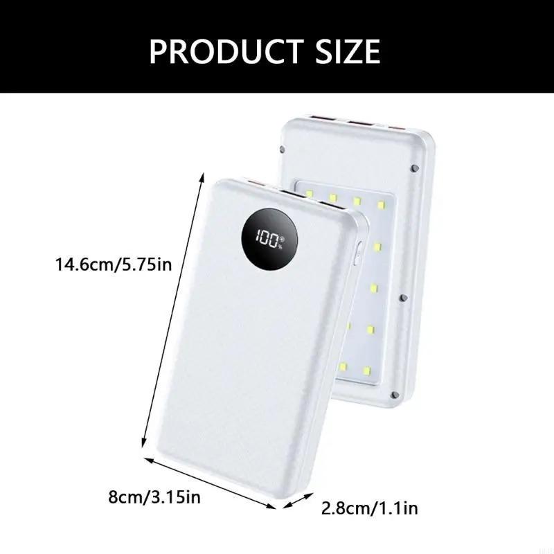 37,5W Rychlé Nabíjení Bateriový Box 22,5W Kabelové + 15W Bezdrátové 20000mAh 6x18650 Externí Pouzdro Power Banky Úložný Box pro Nabíjení Baterií