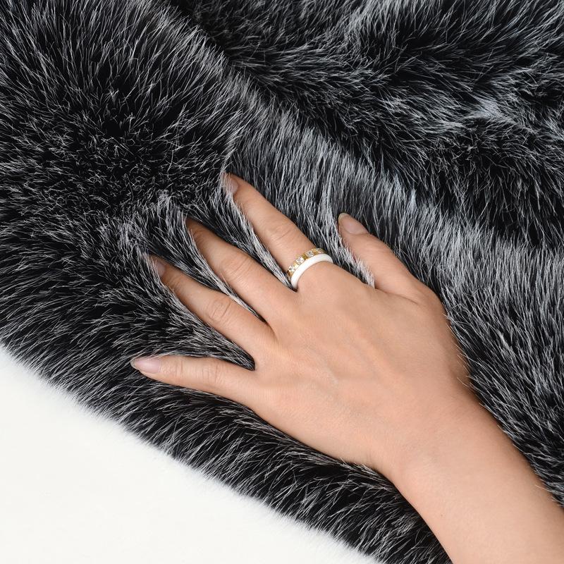 Ladies Imitation Fox Hair Scarf Double-sided Autumn and Winter Thickened Warm Imitation Fur Scarf Simple Temperament