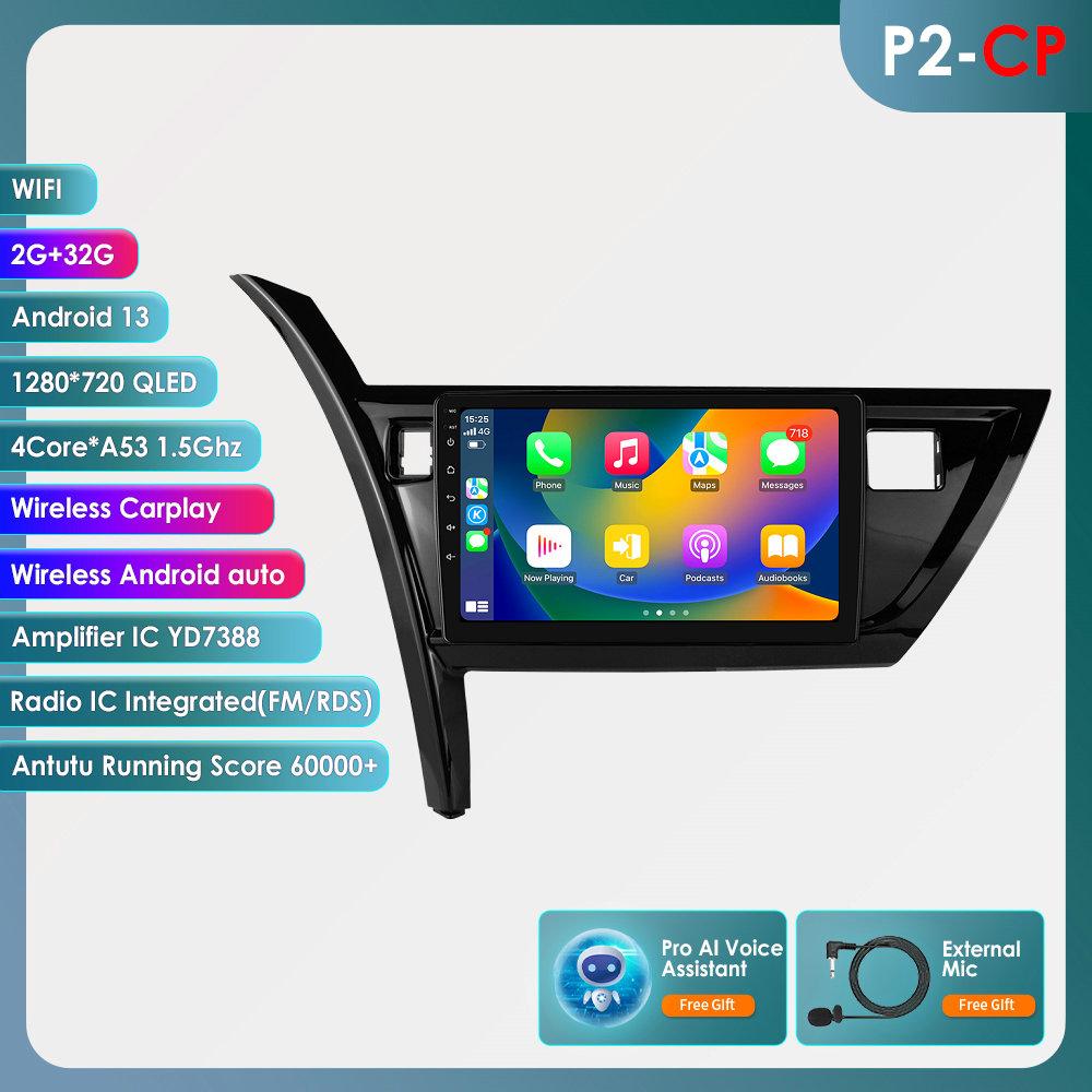 OSSURET Carplay 4G 10,1palcový autorádio s inteligentním systémem Android pro Toyota Corolla Auris 2013 - 2016 GPS stereo inteligentní obrazovka Bluetooth RDS