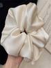 Oversized French Girl Ballet Style Satin Large Hair Scrunchie - Elegant Hair Tie for Women, Simple Ponytail & Bun Hair Accessory