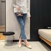 High heels thick heel pointed toe bag head sandals women's skirt temperament empty single shoes