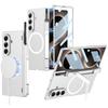 Custodia Galaxy Z Fold8 Ultra con Ricarica Wireless, Porta Penna Magnetico, Supporto da Tavolo Regolabile - Guscio Rigido in PC Grigio