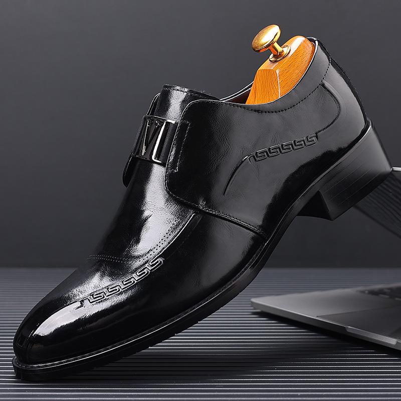 Spring Autumn Leather Business Men's Dress Shoes Fashion Soft Sole Men Derby Shoes Designer Casual Luxury Wedding Shoes Male