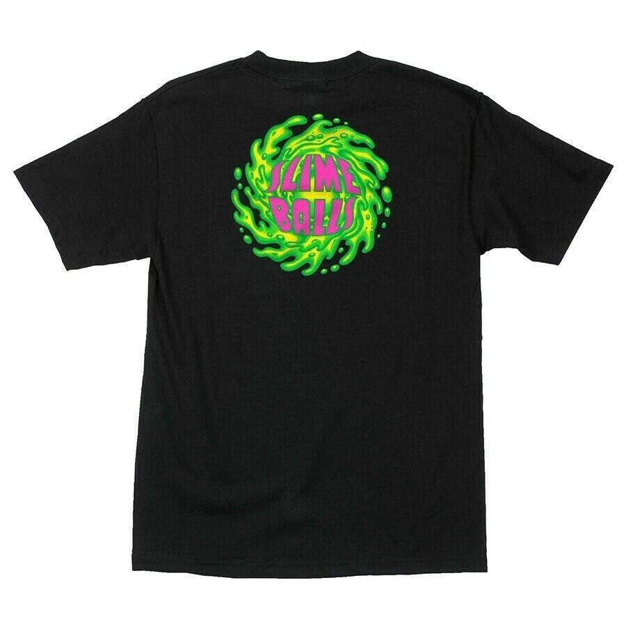 Santa Cruz SLIME BALLS SB LOGO Skateboard T Shirt BLACK S