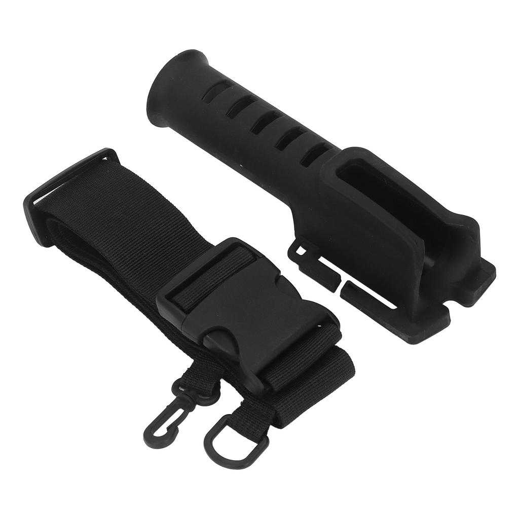 Fishing Rod Waist Holder Adjustable Lightweight Portable Fishing Pole Bracket Belt with Hooks for Outdoor Black