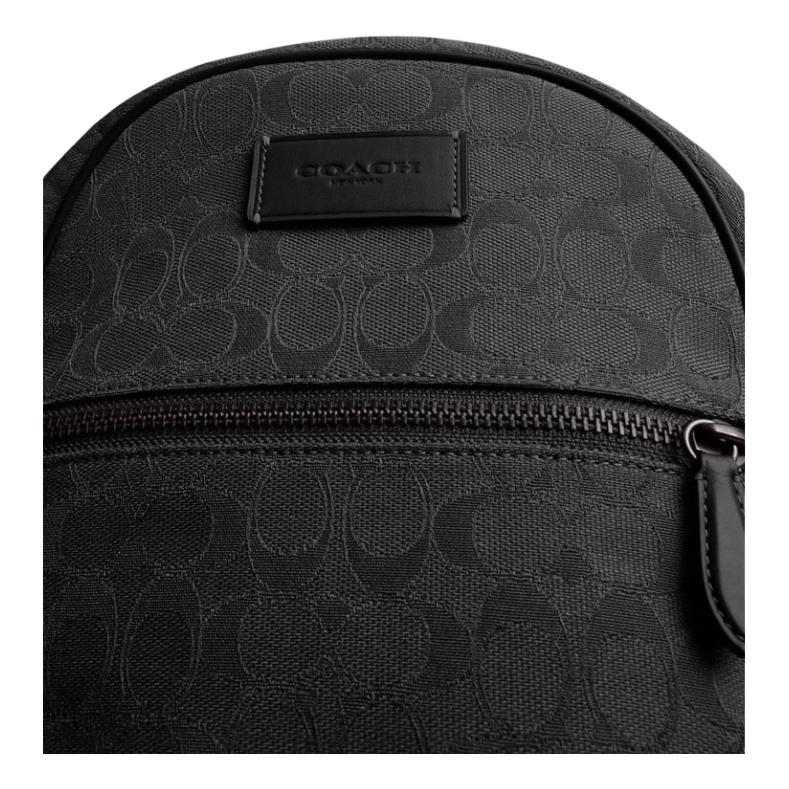 Coach Theo 27 Classic Monogram Fabric Backpack Large Men backpack Black CAK98-BLK