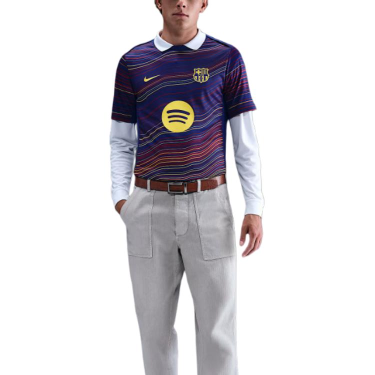 Nike Fc Barcelona Academy Pro Home Men s Nike Dri-FIT Soccer Pre-Match Short-Sleeve Top HJ7142-456 XL
