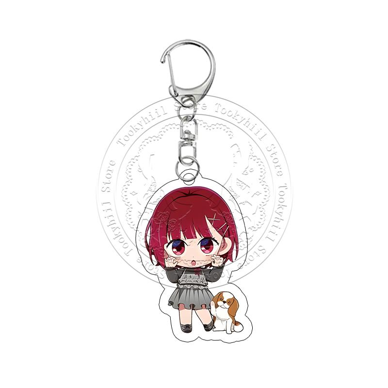 Oshi No Ko Acrylic Keychain Cartoon Aqua Exquisite Model Kana Decor Keyring Acg MEM Cho Ruby Bag Pendant Birthday Gift