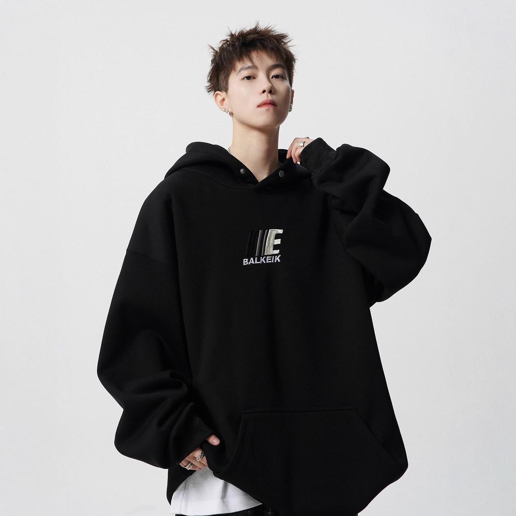 Versatile Hooded Sweatshirt for Men, Autumn Couple Hoodie, High Street Printed Casual Jacket