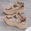 Summer new breathable hollow sandals thick-soled heightening sports and leisure dad shoes