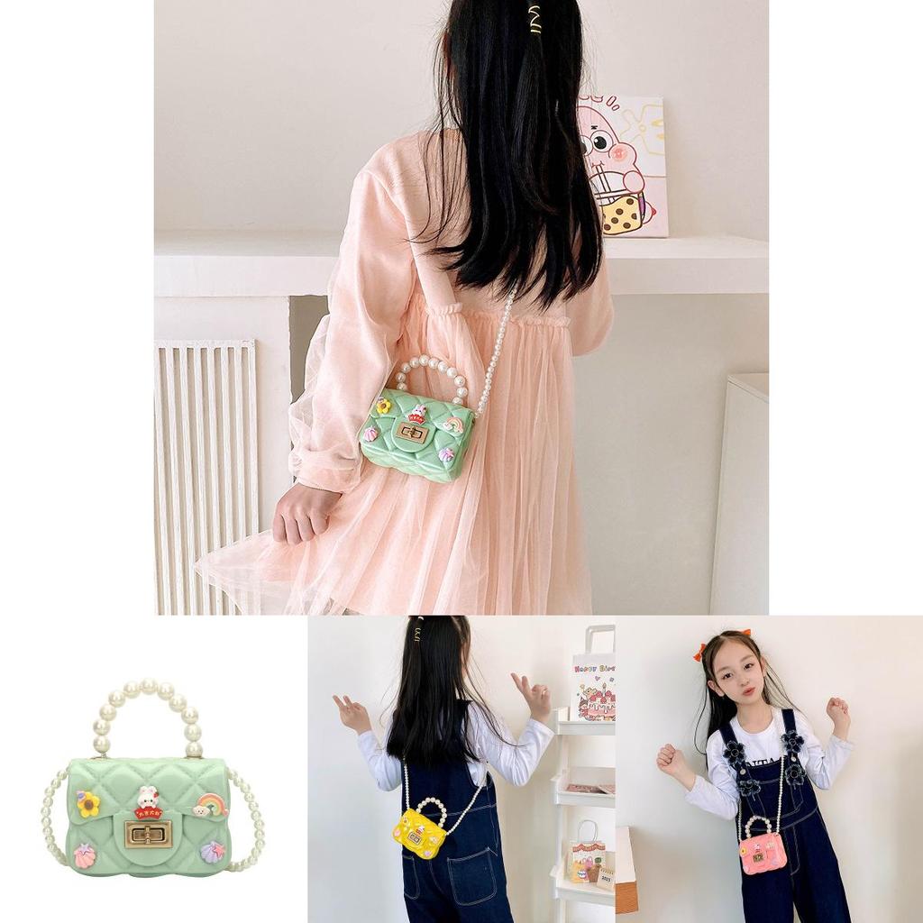 Stylish Mini Shoulder Bag For Girls With Cute Pearl Design And Versatile Colors