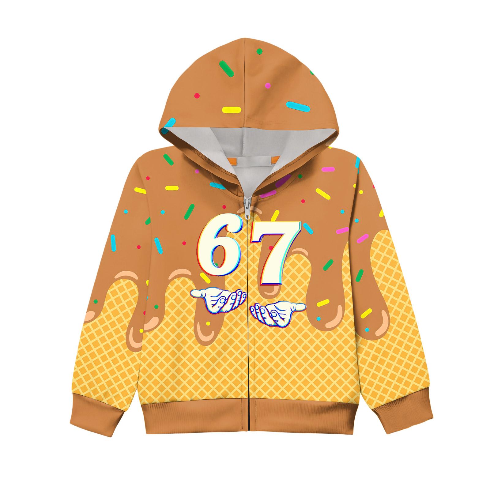 

Дитяча вільна куртка на блискавці з довгим рукавом та принтом 160 жовтий