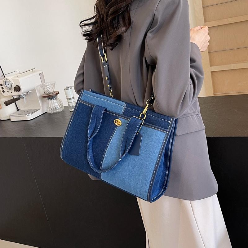 Women's denim crossbody bags  large capacity women's bags  large shoulder bag  designer