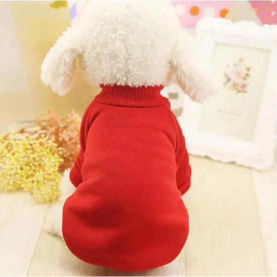 2024 Warm Autumn Dog Coats Solid Soft Fleece Wear Cotton Winter Jackets Sweater Cat Lovely Outdoor Small Pet Product Clothes