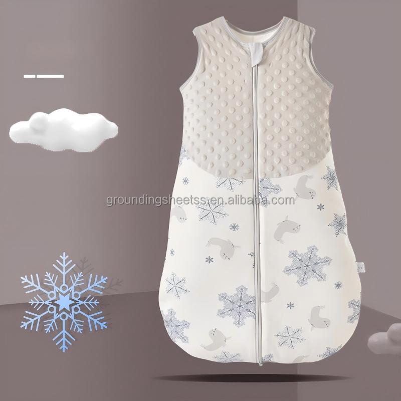 Baby Sleeping Bag Baby Sleepsack Kids Sleepwear Anti-Kick Blanket Cartoon Print 100% Cotton (as the picture,0-24months&S)