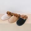 Women's Plus Size Leopard Print Wool Snow Boots - 2024 Winter Flat Low Velvet Warm Slippers