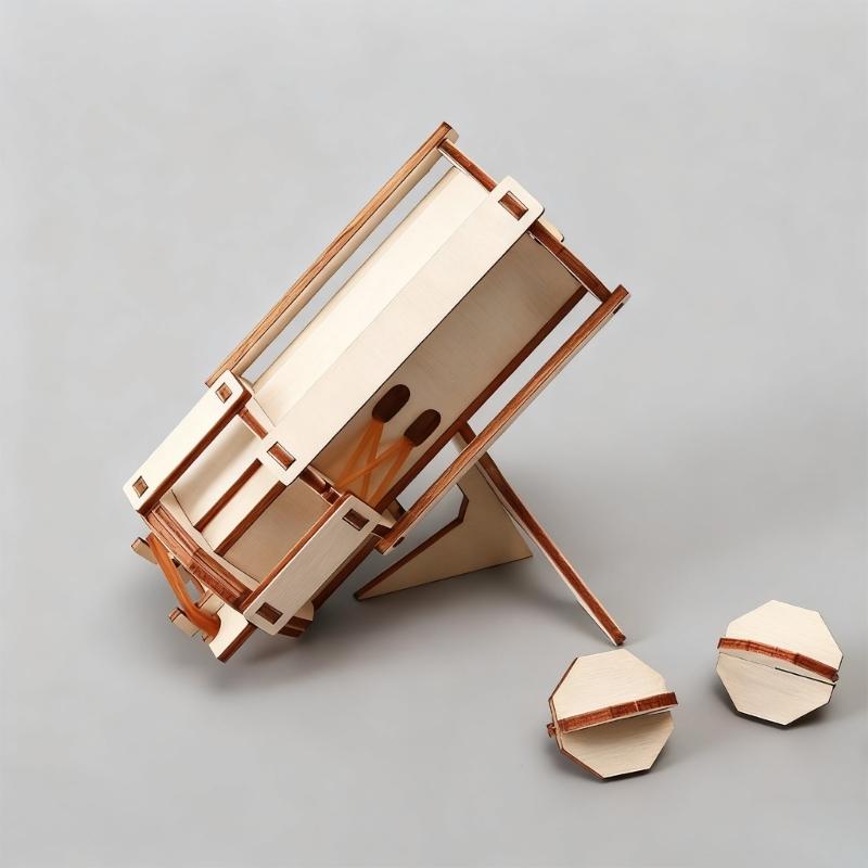 Creative STEM Building Set For Children Wooden Science Project Physics Experiment Model Educational Mortar Craft Set