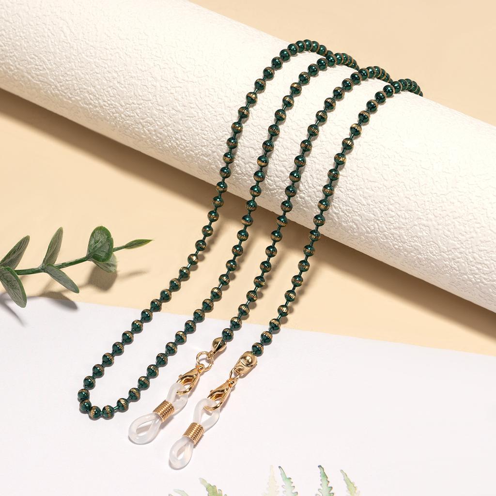 Eyeglass Chain with Beaded Design Lightweight Durable Eyewear Holder for Glasses Sunglasses Reading Glasses Accessories