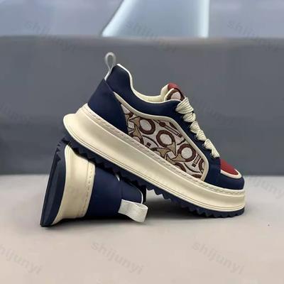 Fashion Men's Casual Flats Autumn New Outdoor Height Increase Non Slip Platform Sneakers Comfortable Fashion Breathable Vulcanized Shoes