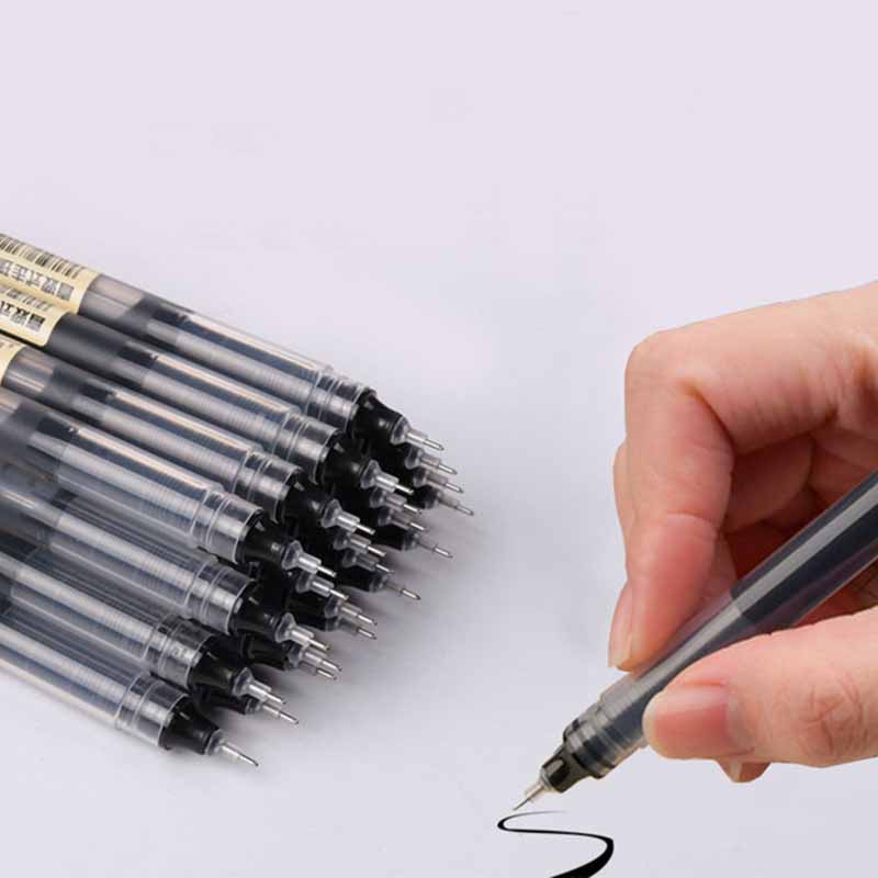 0.5mm Quick-Drying Large Capacity Smooth Rollerball Pens Gel Ink Pen Needle Point Fine Line Writing School & Office Supplies