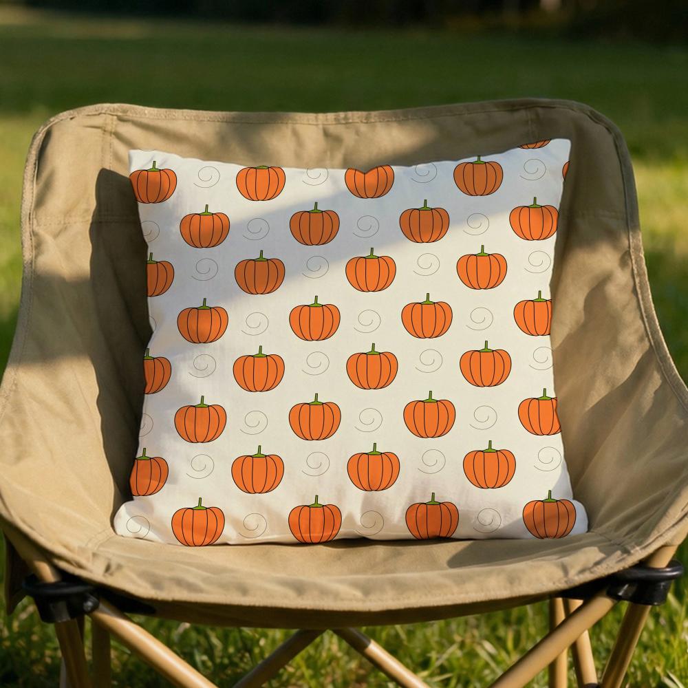 Cute Halloween Scary Pumpkin Cushion Cover Soft Reversible  Durable Pillow Cover  MultiScene Use for Home  Car Daily Comfort
