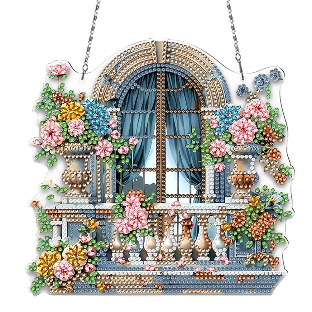 Acryl Spezielle Form Schönes Muster Diamantmalerei Hängeornamente Set Diamantmalerei Hängedekorationen Heimdeko