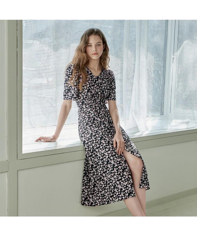 SOUP Flower Smocking Long Dress (Sa4Op91)