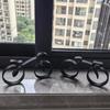 2 Stück 3D-gedruckte abstrakte Fahrradfigur Minimalistische moderne Fahrradstatue Skulptur Heim-Büro Bücherregal Schreibtischdekoration