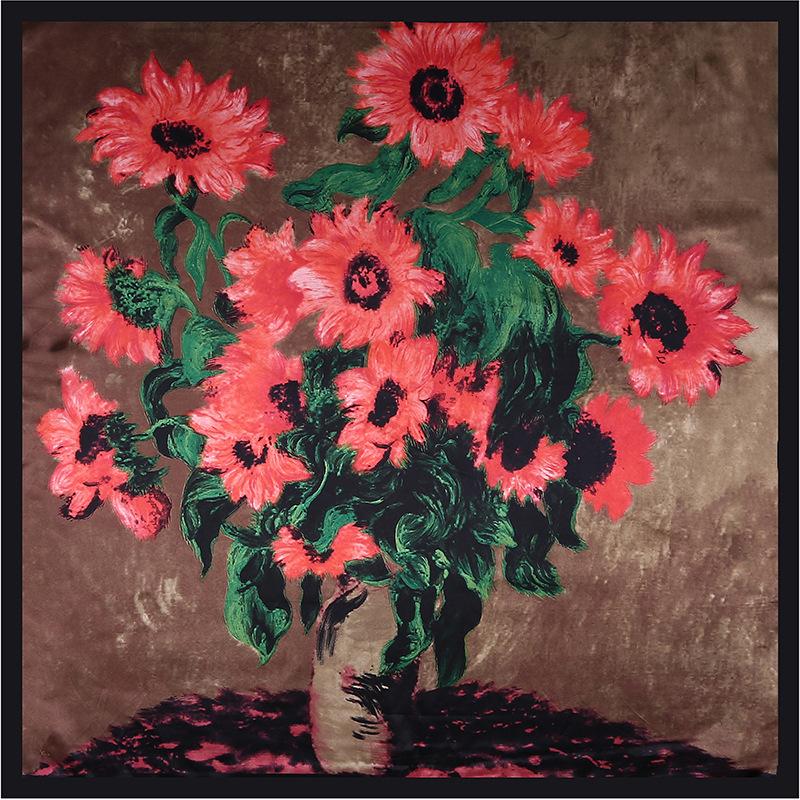 Høykvalitets luksuriøst silkeskjerf pannebånd Skjerf Halsskjerf For kvinner Kjede Silkeskjerf Dekorativt sjal for kvinner