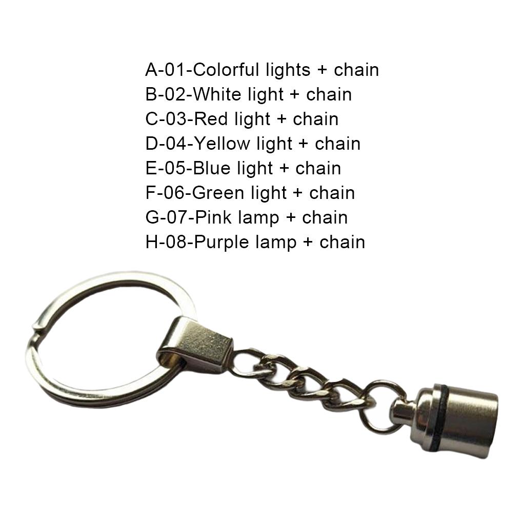 Keychain Light Zinc Alloy Portable Keyring Lamp Handbag Outdoor Key Chain Pendant Storage Battery Operated Decorative