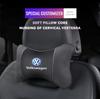 For VOLKSWAGEN VW Car Accessories Seat Headrest Auto Logo Neck Pillow For Volkswagen VW Polo Golf Tiguan Passat Touareg Magotan 