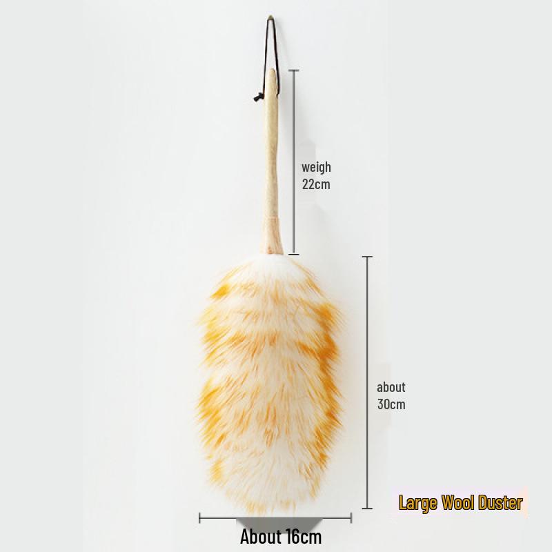 Wool Electrostatic Duster: Fluffy, Multifunctional Dust Remover for Extended Cleaning of Wooden Furniture