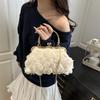 Chiffon 3D Flower Banquet Bag Fashion Evening Bags Luxury Women Chain Shoulder Bag Fashion Clutch Handbag Trendy Crossbody Bag