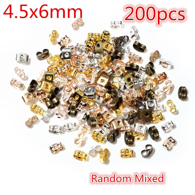 Multi-colors Metal and Plastic Earring Back Plug Cap Nail Accessories Anti-allergic Anti-inflammatory DIY Jewelry Accessories