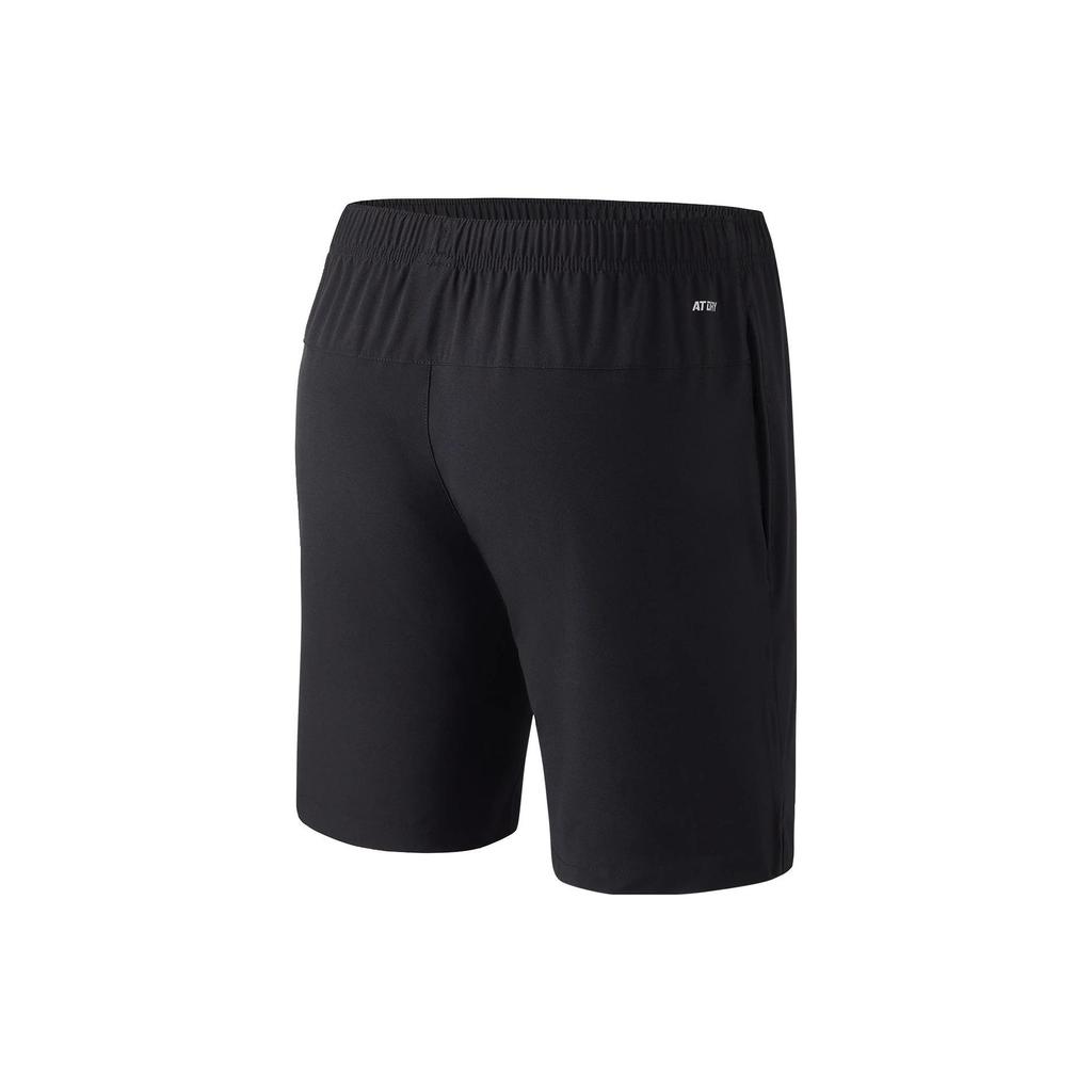Li-Ning Mid-Rise Straight Leg Shorts with Brand Logo Lettering Men Bottoms AAPT057-4