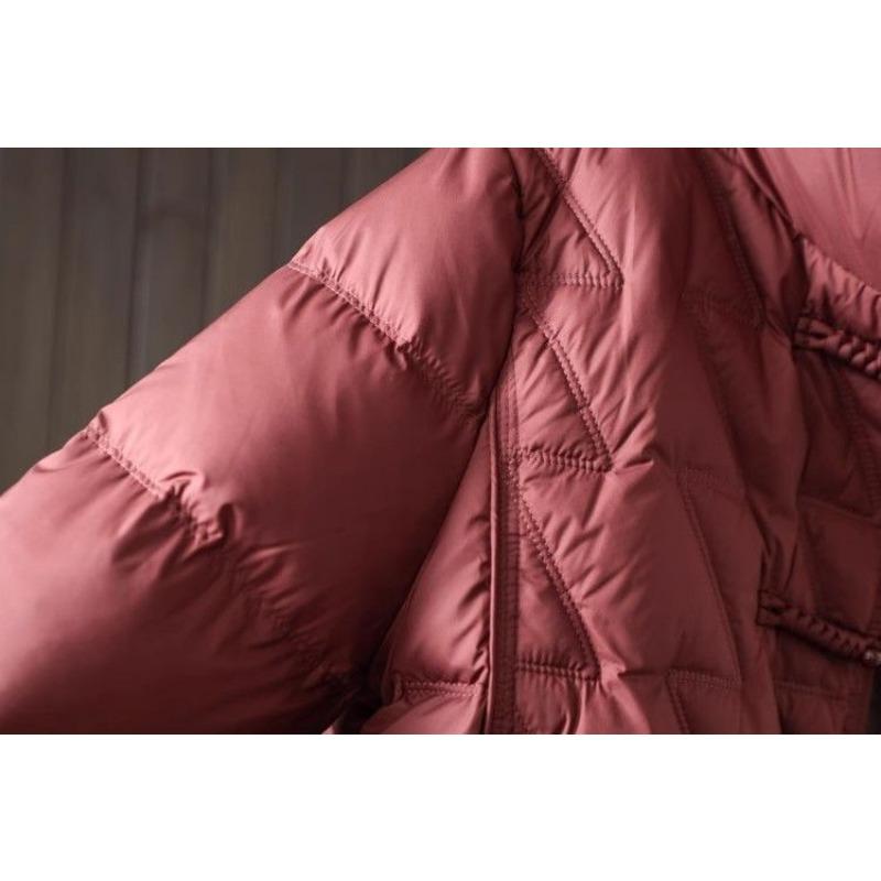 Women Plus Size New Chinese Style Thick Short Cotton Padded Coat With Frog Buttons
