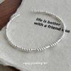 Cui Yan S925 Sterling Silver Korean Twist Bracelet for Women - Simple, Versatile, Open Cuff Design.