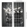 2pcs Grunge Movie Curtains   Clapper Board and Retro Film Backdrop for Window Drapes