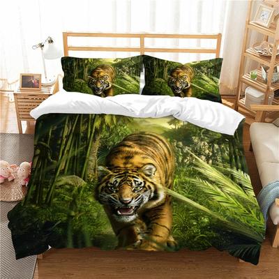 Bedding Cover Suit Children Kid Home Bed Clothes Modern 3d A Tiger Walking In The Forest Printed Newly Fashion King Size Duvet Covers