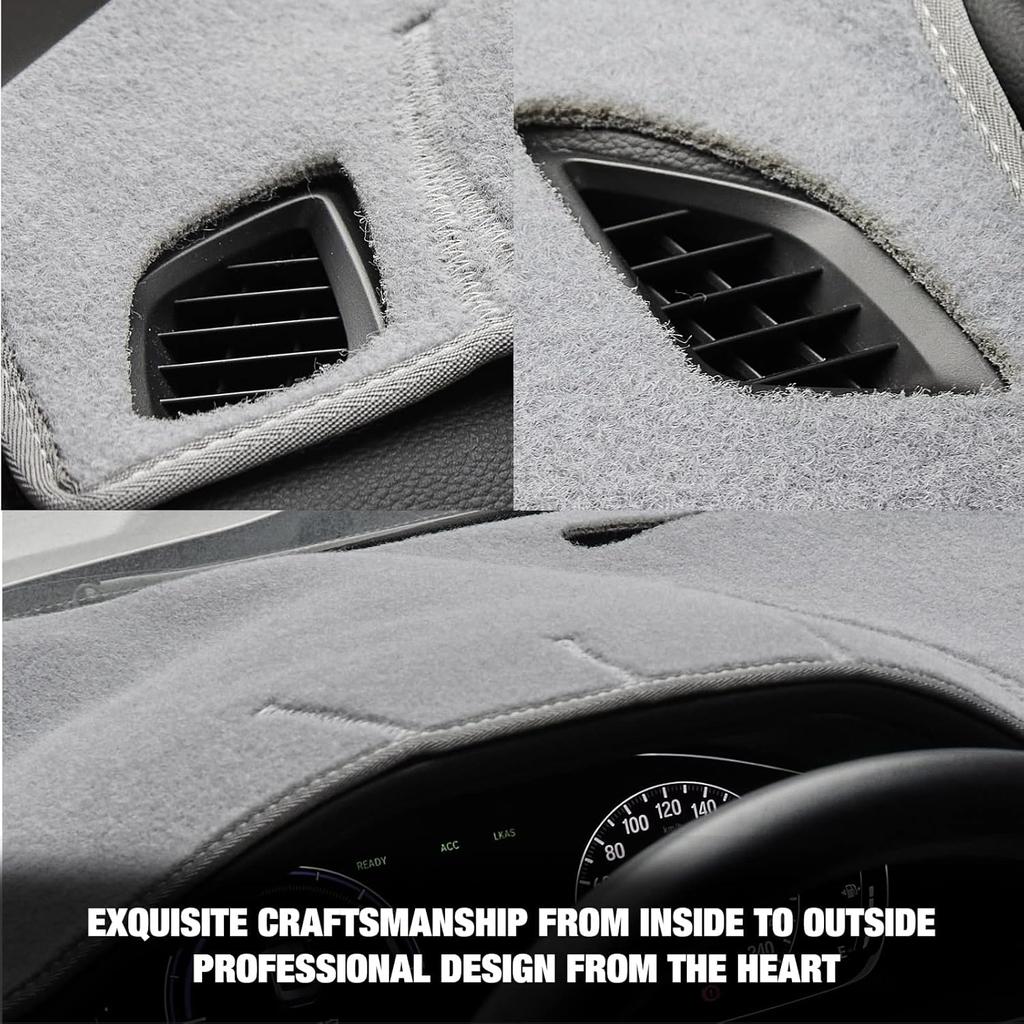 Dashboard Dash Cover Mat Carpet Compatible With 2010-2013 Mazda 3 Sedan/Hatchback/MazdaSpeed 3(Grey)